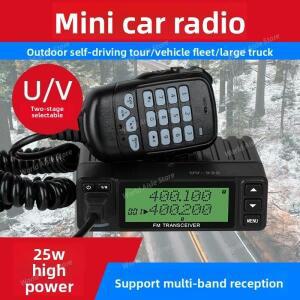 UV-998 차량용 무전기 듀얼 밴드 25W 미니 라디오 야외용 컴팩트