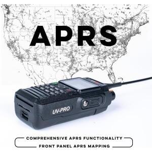 듀얼 밴드 VHF/UHF 양방향 무전기 - APRS, 블루투스, 문자 메시징, 항공 스캐너
