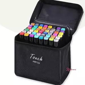 마카펜 마커 48색 파우치 미술용 펜세트 디자인 트윈 케이스 드로잉펜fpj891