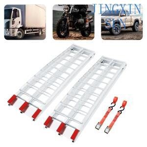 2개입 로딩 트럭 램프 1500lbs 중량급 모터사이클 89.8x12인치 접이식 바이크, 미니 4륜차, 트레일러용