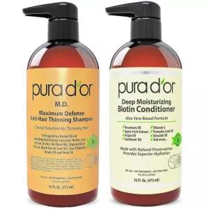 PURA D OR MD ANTI-THINNING BIOTIN 샴푸 컨디셔너 세트 (16oz x2)