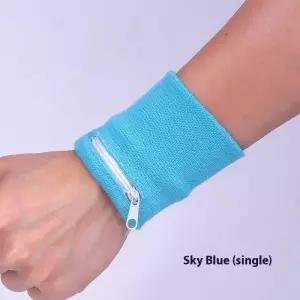 손목보호대 정통 농구 러닝 스포츠 면 지퍼 손목 보호대 땀 흡수 제로 지갑