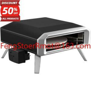 야외용 피자 스톤 파우더 코팅 처리된 16인치 수동 회전식 LPG 오븐