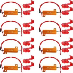 깜빡이는 LED 턴 시그널 라이트 및 번호판 DRL을 위한 8팩 50W 6Ohm 로드 저항기 자동차 교체