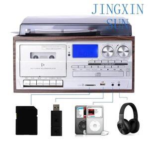 카세트 CD 고급 다기능 턴테이블 블루투스 레코드 플레이어