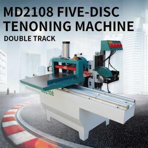 목공 기계 MD2108 5개 디스크 테노닝 머신 단일 레일/이중 따라