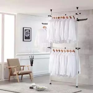 KT 고급형 38mm 행거 - 2단 헹거 수납 정리 정리정돈 공간창출 옷걸이 가성비 킹성비 갓성비