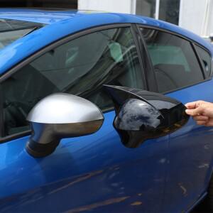 시트 레온 MK2 2008-2012ABS 블랙 자동차 외장 백미러 커버 리버스 보호 액세서리