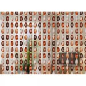 비즈발 구슬발 중국집 자작나무색 파티션 주렴 문발 커튼