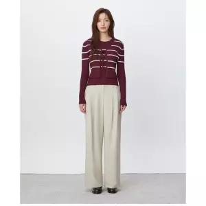 매장정품 PLASTIC ISLAND 플라스틱 아일랜드 나시 레이어드 스트라이프 니트 가디건 PR3KG832 1413768