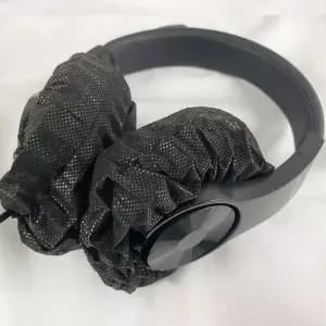 [셀러에이드]일회용 부직포 헤드셋커버 중형 블랙 105mm