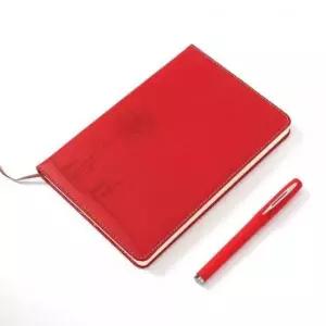 [문구] 업무노트 볼펜세트 다이어리 레드 유선노트