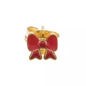 [윌헬미나 가르시아]윌헬미나 가르시아 미니 레드 리본 스터드 귀걸이 SS2024-RED