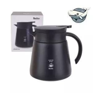[콩심팥심]블랙 스테인레스 커피 티 포트 빠르고 깔끔한 핸드드립주전자