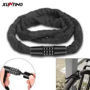 킥보드자물쇠 자전거 도난 방지 Xunting 자물쇠 4 자리 MTB 타기 체인