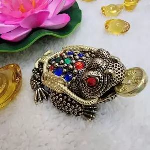 [골드스마일]삼족두꺼비 황동 재물운 풍수소품 엽전