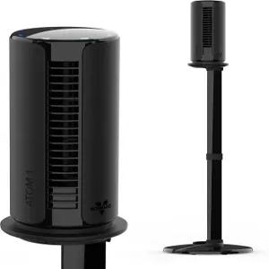 탈착식 스탠드가 있는 Vornado ATOM 1S 컴팩트 진동 타워 팬 높이 40인치 속도 4배 블랙
