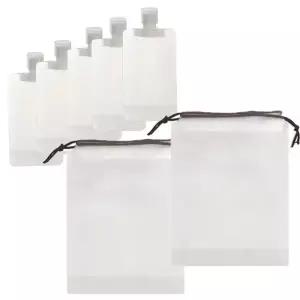 여행용 샴푸 로션 액체 소분용기5 투명파우치2 1set