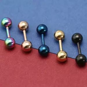 패션 써지컬티타늄 볼피어싱 컬러 3mm 포인트 귀걸이 컬러피어싱