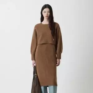 [롯데백화점]쥬크 케이프 세트 니트 원피스 Z254KSE003
