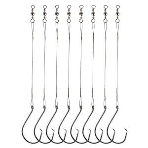 Uxwuy 낚시 서클, 오프셋 후크가 있는 메기 배스용 소금물 50pcs 리더 후크 리그