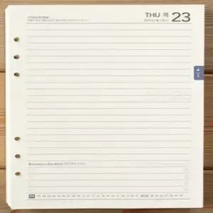 [문구/오피스] 2026년 리필 다이어리 속지 일일식 하루식 6공 내지 25절 시스템