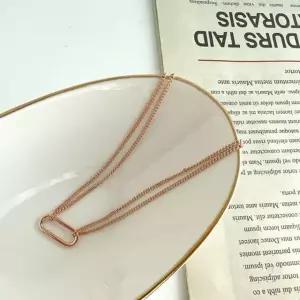 라운드 민자 스틱 두줄 팔찌18k화이트골드17.5cm