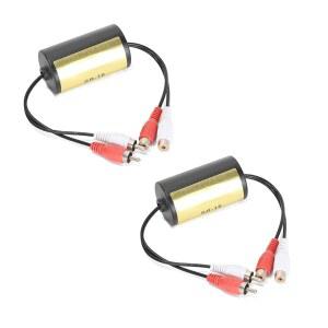 Ruimou 2pcs 오디오 노이즈 감소 필터, 자동차 및 가정용 시스템용 RCA 듀얼 채널 남성 대 여성