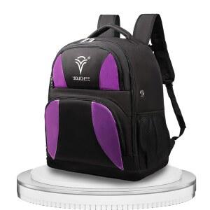 유시 2볼 볼링 백팩 남자 사이즈 15까지 볼링공과 볼링화 두 켤레 연습 리그 플레이를 액세서리 포켓 볼링백