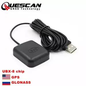 GPS수신기 QUESCAN 듀얼 모드 안드로이드 USB GPS GLONASS 안테나 NMEA0183 수신기 윈도우 GNSS Linux RPI
