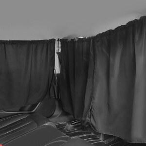 DUSCOKE 자동차 창문 그늘막, 자외선 차단 개인정보 보호 선 탈착식 칸막이 커튼 및 측면 수면 여행용 유니버설 실내 액세서리(3PCS)