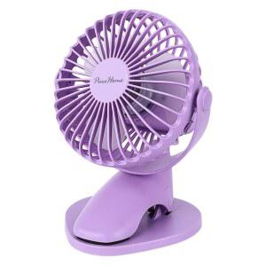 휴대용 클립 선풍기 배터리 작동, 강력한 공기 흐름으로 3배속 USB 충전식 미니 테이블 선풍기, 360 회전 초조용한 개인 책상 홈 오피스 침실 기숙사 유모차 캠핑용(보라색)