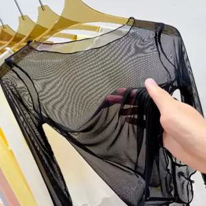 시스루 이너 댄스상의 라인댄스 망사 사교 탱크탑