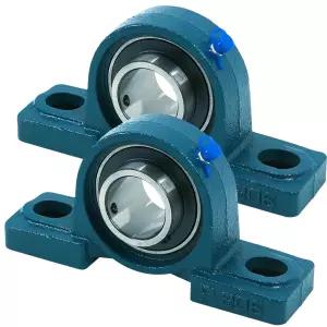 CHR 2팩 UCP205-16 베개 블록 베어링 장착형 - 1인치 보어가 있는 크롬 스틸 ISO 9001-2015 인증