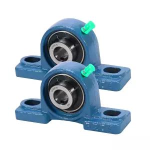 UCP202-10 베개 블록 베어링 5/8인치 보어 장착 주철 베이스 - 자체 정렬 크롬 2개