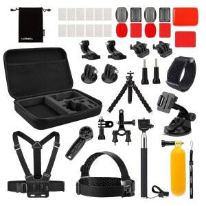 고프로 블랙 실버 13 12 11 9 8 7 6 5 4 세션 맥스 아카소 액세서리 삼각대 가슴 자전거 마운트 휴대용 케이스용 럭스벨 액션 카메라 키트