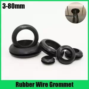 두꺼운고무판 패드 검은색 고무 양면 보호 코일 아웃 홀 와이어 O 링 배포 상자 씰 케이블