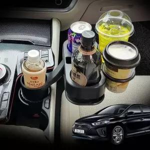 [셀러에이드]차량 컵홀더 정리함 트레이 아이오닉 차량용 컵홀더