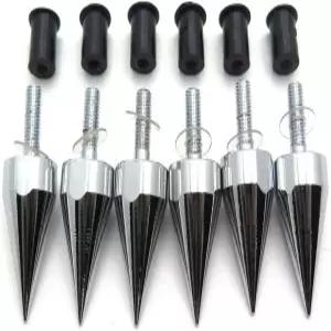 윈드스크린 페어링 번호판과 호환되는 장착 부품이 있는 XKMT유니버설 크롬 스파이크 볼트 [B0176SWH2C]