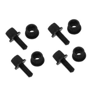 파토 4pcs 오토바이 및 스쿠터용 블랙 나일론 번호판 볼트 나사 안전한 설치를 위한 하드웨어 체결