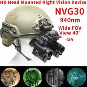 필드스코프 망원경 NVG30 헬멧 940nm IR 야간 투시 단안 광시야 40 ° NVG10 3세대 NVG3rd 용 디지털 투시