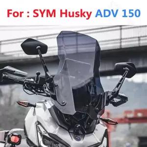 PCX윈드스크린 SYM Husky ADV 150 ADV150 150ADV 오토바이 앞유리 윈드 디플렉터 Viser Visor Grey 스크린