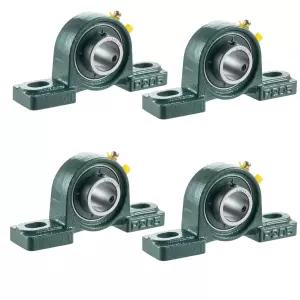 4피스 UCP205-16 베개 블록 베어링 1인치 샤프트 보어 견고한 주철 베이스 셀프 정렬