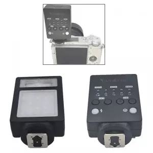 카메라후레쉬 미니 2in1 LED 필 라이트 스피드라이트 전화 원격 플래시 바이 컬러 2500-6500K Canon Nikon