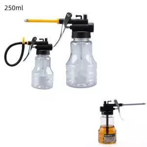 250ml 오일 캔 플라스틱 투명 호스 고압 그리스 오일러 미니 건 인젝터 펌프