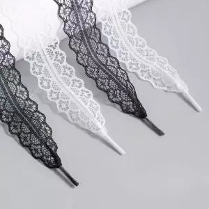 고무줄신발끈 레이스 신발 끈 캐주얼 운동화 29CM 너비 ？？플랫 블랙 화이트