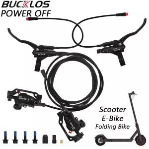 BUCKLOS 자전거 유압 디스크 브레이크 세트 2피스톤 MTB 1100/1800mm 전기 스쿠터 접이식
