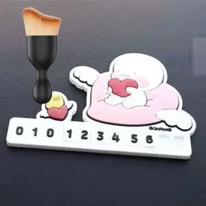 [셀러에이드]옴팡이 주차 알림판 전화 번호판 먼지 브러쉬 세트