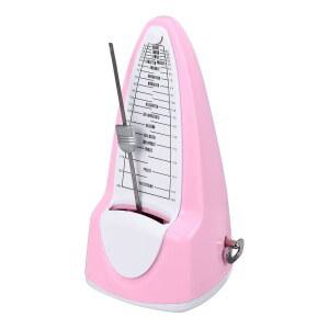 메카닉시 기계 메트로놈, 피아노 기타 바이올린 우쿨렐레 연주자를 위한 고정밀 프로페셔널 음악 타이머 뮤직 핑크