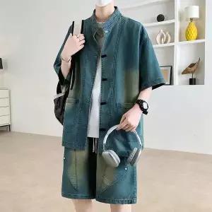 청 남사친 하계 투피스 라이셀 세트 셔츠 운동복 빅사이즈 트레이닝 반팔세트 반팔 admr2